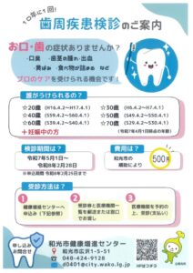 歯周疾患健診　和光のサムネイル